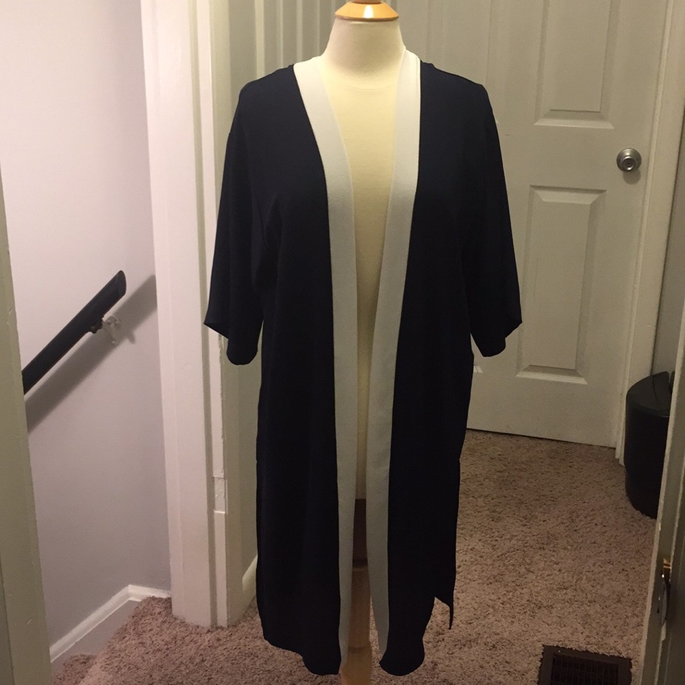 Long Navy Kimono